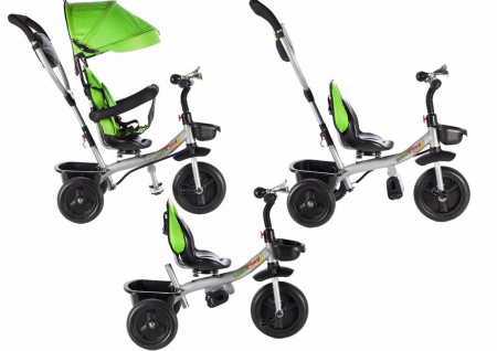 Tricicletă Pivotantă cu Acoperiș Verde [5]