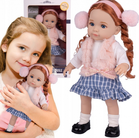 Păpușă Fetiță – 36 cm – Cu Membre Mobile și Păr Lung – Păpușică Drăgălașă [1]