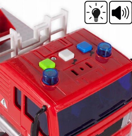 Autospecială de Pompieri cu Scară – Lumini, Sunete și Baterii Incluse [4]