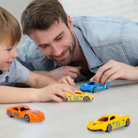 TIR cu Platformă – Transportor de Mașinuțe – Set cu 6 Vehicule [9]