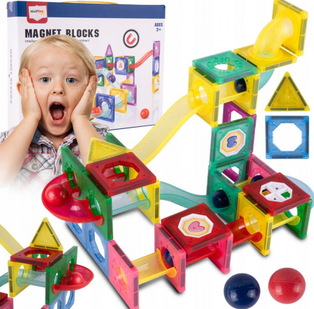 Jucarii - Set de Blocuri Magnetice 3D – 78 Piese
