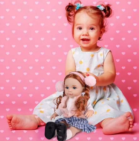 Păpușă Fetiță – 36 cm – Cu Membre Mobile și Păr Lung – Păpușică Drăgălașă [8]