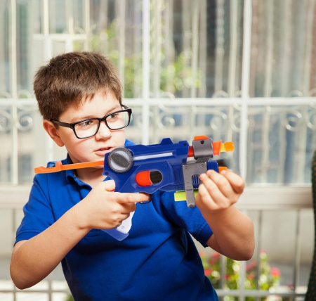 Mitralieră de jucărie + 10 Proiectile STRIKE – Lansator cu Gloanțe din Spumă [6]