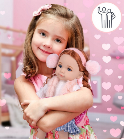 Păpușă Fetiță – 36 cm – Cu Membre Mobile și Păr Lung – Păpușică Drăgălașă [6]