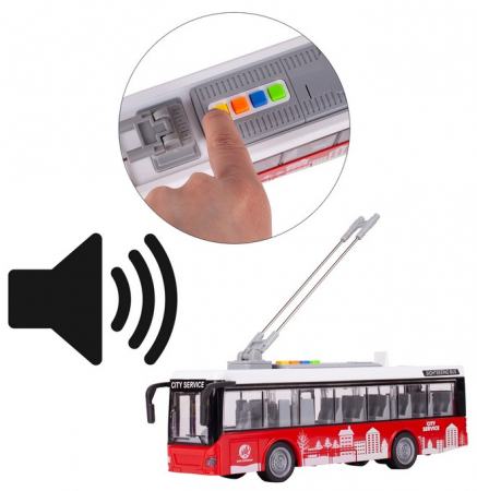 Masini si motociclete - Autobuz 1:16 cu sunete și lumini – uși mobile