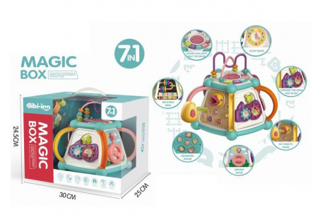 Articole bebelusi si copii mici - Cub Educațional Magic 7 în 1 – Jucărie Interactivă pentru Dezvoltare și Distracție