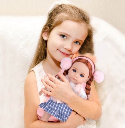 Păpușă Fetiță – 36 cm – Cu Membre Mobile și Păr Lung – Păpușică Drăgălașă [9]