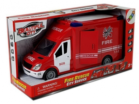 Autospecială de pompieri cu fricțiune, sunet, mișcare și uși care se deschid [3]