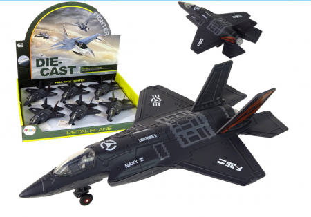 Avioane, Elicoptere, Tancuri - Avion cu Fricțiune, Lumini și Sunete, Scară 1:72, Negru