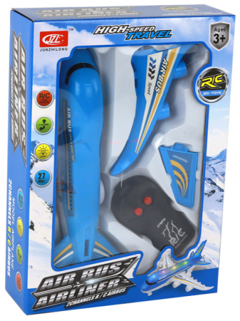 Avion cu telecomandă R/C – Lumini, Albastru, DIY (de asamblat) [4]