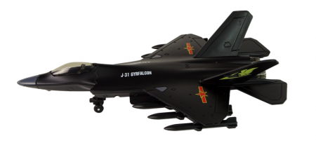 Avion de Vânătoare Negru cu Acționare prin Fricțiune, Scară 1:72 [3]