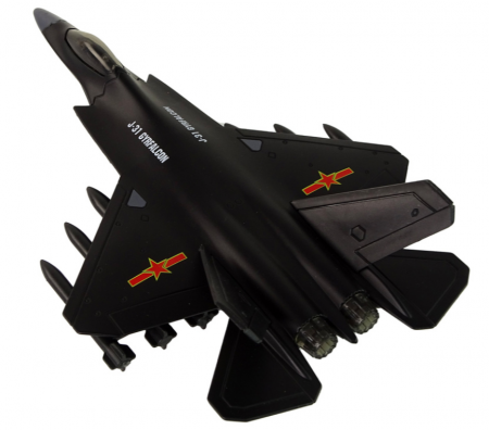 Avion de Vânătoare Negru cu Acționare prin Fricțiune, Scară 1:72 [2]