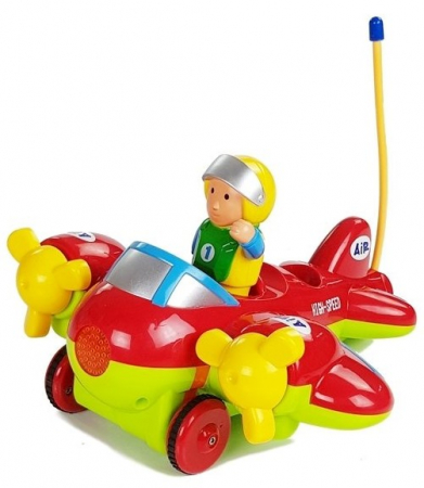 Avion R/C pentru Bebeluși – cu Volan Telecomandă | Culoare Roșie [1]