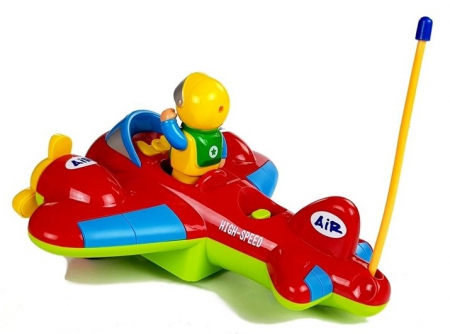 Avion R/C pentru Bebeluși – cu Volan Telecomandă | Culoare Roșie [2]