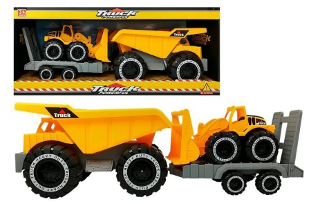 Jucarii - Basculantă cu remorcă și buldozer 49 cm – Șantier de construcții