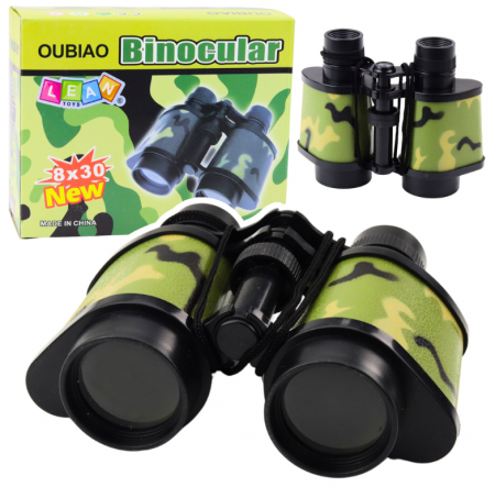 Jucarii de exterior - Binoclu pentru copii, mic, practic, cu șnur, camuflaj Camo, 8x30     Ask ChatGPT