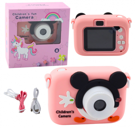 Jucarii educationale - Cameră Digitală pentru Copii Mouse Roz 48MP HD 1080P