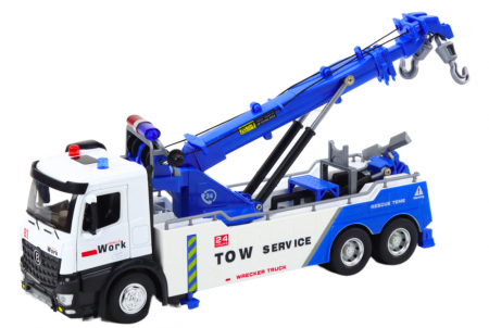 Camion cu Macara, Două Cârlige Metalice, Lumini Albe și Albastre, Sunete [1]