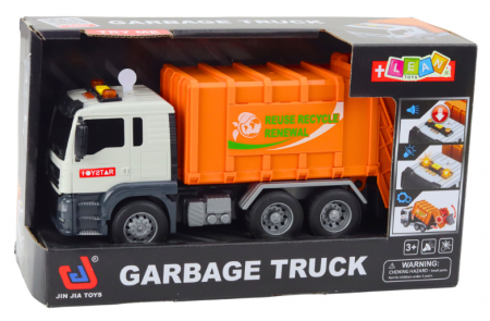 Camion de Gunoi cu Coșuri, Lumini și Sunete, Portocaliu 1:14 [3]