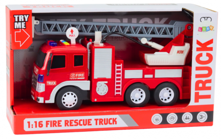 Camion de Pompieri cu Braț Telescopic 1:16 – Lumini, Sunete, Apă, Funcție de Înaintare – Roșu [3]