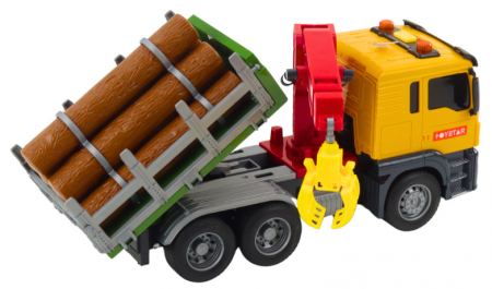Camion Forestier cu Macara pentru Lemne, Lumini și Sunete, Galben, Scară 1:14 [2]