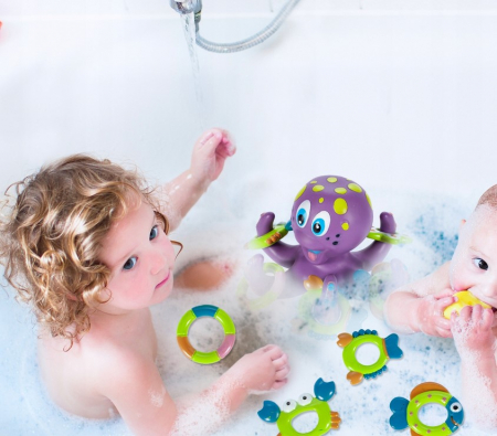 Caracatiță de baie cu forme – jucărie interactivă pentru bebeluși [9]