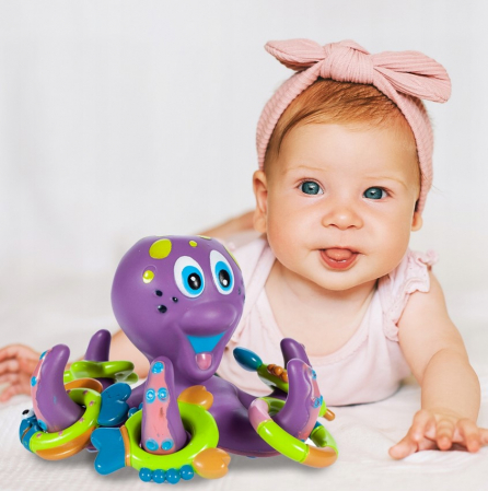 Caracatiță de baie cu forme – jucărie interactivă pentru bebeluși [4]