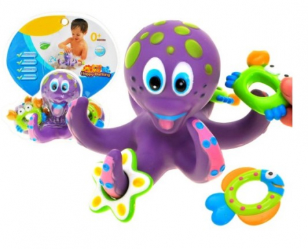 Articole bebelusi si copii mici - Caracatiță de baie cu forme – jucărie interactivă pentru bebeluși