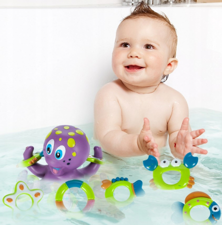 Caracatiță de baie cu forme – jucărie interactivă pentru bebeluși [3]