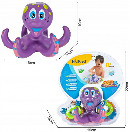 Caracatiță de baie cu forme – jucărie interactivă pentru bebeluși [2]