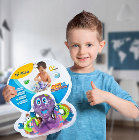 Caracatiță de baie cu forme – jucărie interactivă pentru bebeluși [7]