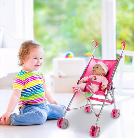 Cărucior de jucărie tip umbrelă pentru păpuși – model Unicorn [2]
