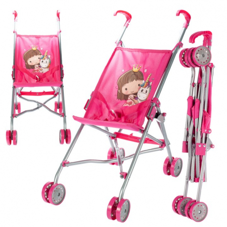 Jucarii - Cărucior de jucărie tip umbrelă pentru păpuși – model Unicorn