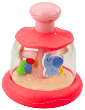 Carusel rotativ cu bile și animale – hipopotam, leu, maimuță, roz [1]