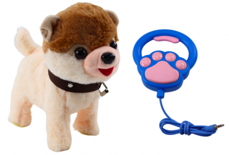 Cățel Interactiv pe Lesă – Merge, Dansează și Cântă Alb și Bej [1]