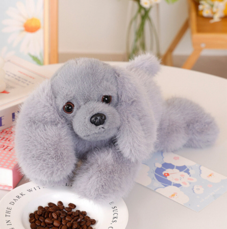 Cățeluș de pluș Cocker Spaniel cu lăbuțe grele – Gri, 30 cm [2]