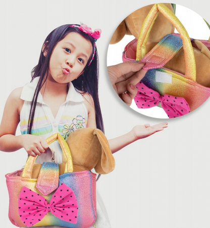 Cățeluș de pluș într-o geantă elegantă [3]