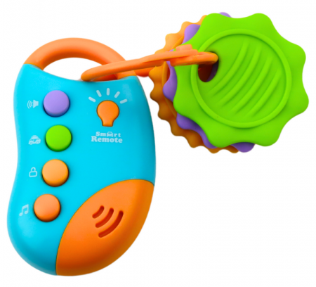 Chei de mașină interactive telecomandă cu inele de dentiție pentru copii mici, lumini și sunete [1]