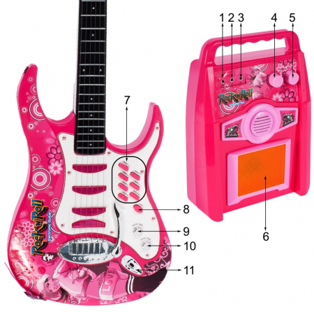 Chitară cu Amplificator și Microfon – 2 Culori Disponibile [7]