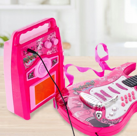 Chitară cu Amplificator și Microfon – 2 Culori Disponibile [5]