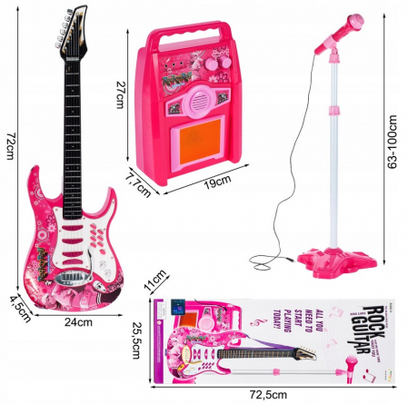 Chitară cu Amplificator și Microfon – 2 Culori Disponibile [1]