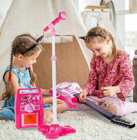 Chitară cu Amplificator și Microfon – 2 Culori Disponibile [4]