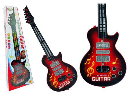 Instrumente muzicale - Chitară Electrică Star Strings – Cu Dioduri Colorate – Roșie