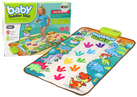 Jucarii educationale - Covoraș educațional interactiv de dans – dinozauri, lumini, sunete