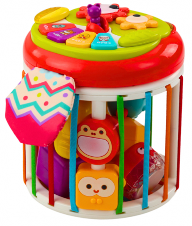 Cub senzorial cilindric interactiv – sortator cu lumini, sunete și culori [1]