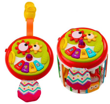 Cub senzorial cilindric interactiv – sortator cu lumini, sunete și culori [2]