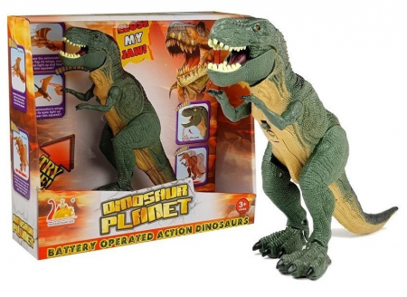 Figurine - Dinozaur Mare – Tyrannosaurus Rex cu Baterii, Mers Automat