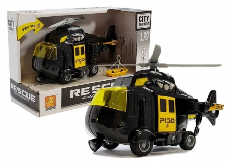 Avioane, Elicoptere, Tancuri - Elicopter de salvare cu baterii 1:20 cu sunet și lumină