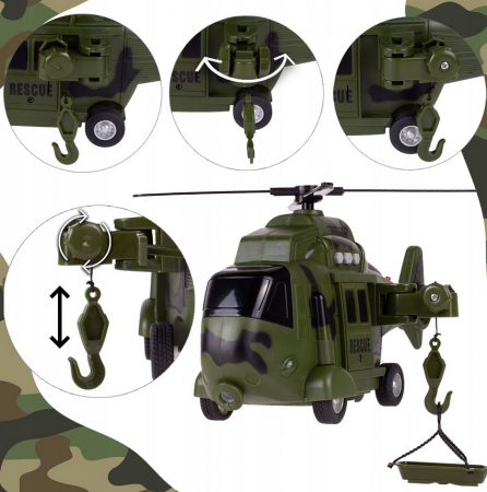Elicopter Militar de Salvare cu Lumină și Sunet – Model Mare [4]