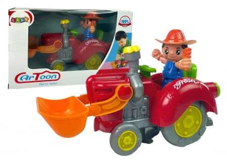 Jucarii diverse - Excavator Interactiv Tip Tractor cu Baterii, Muzică și Lumină